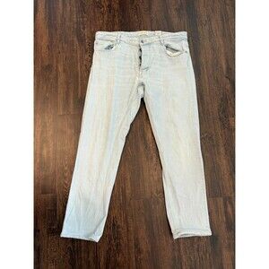 SUITSUPPLY Candiani Denim Jeans Mens 34x34 (35x27*) Italy Light Wash Tapered Leg